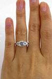 2.5ct Asscher Cut VVS1/D Diamond Vintage Engagement Ring 14K White Gold Finish