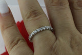 U-Shaped Anniversary Wedding Ring Band 0.98ct Round Diamond 14k WhiteGold Finish
