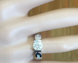 Propose Wedding Engagement Ring 2.5ct Round Cut Diamond 14k White Gold Finish