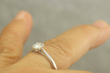 0.75Ct Round Cut Diamond Classic Solitaire Engagement Ring 18K White Gold Finish