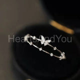 0.2ct Round Cut Moissanite Butterfly Women Wedding Band 14k Yellow Gold Plated