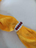 3ct Engagement Ring Oval Cut Red Garnet Filigree Cocktail 14k White Gold Finish