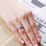 2.2ct Round Cut Diamond Engagement Ring Infinity Solitaire 14k White Gold Finish