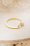 0.2ct Round Cut Moissanite Crown Minimalist Engagement Ring 14k Gold Plated