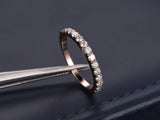 Bridal Half Eternity Wedding Ring Band 1ct Round Cut Diamond 14k RoseGold Finish