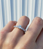 2.75Ct Round Cut Diamond Accent Solitaire Engagement Ring 14K White Gold Finish