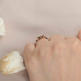 2ct Round Cut Diamond Engagement Ring Accents with Solitaire 14k Rose Gold Over