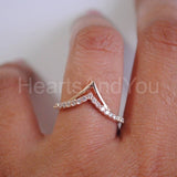 0.15ct Round Cut Moissanite Crown Curved Engagement Ring 14K Yellow Gold Plated