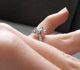 3Ct Round Cut Diamond Square Halo Solitaire Engagement Ring 14K White Gold Over