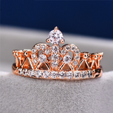 2.3ct Round Cut Diamond Engagement Ring 14k Rose Gold Finish Crown Unique Design