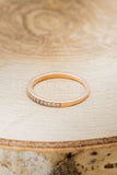 0.2ct Round Cut Moissanite Half Eternity Women Wedding Band 14k Rose Gold Plated