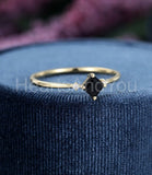 0.3ct Princess Simulated Diamond Trilogy Engagement Ring 14k Yellow Gold Plated