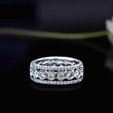 2ct Round Cut VVS1D Diamond Wedding Ring Band 14k White Gold Finish Anniversary