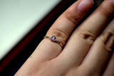 0.3ct Engagement Ring Oval Cut Pink Ruby Trilogy Minimalist 14k White Gold Over