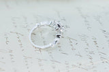 `1.2ct Round Cut Diamond Vintage Solitaire Engagement Ring 14k White Gold Finish