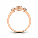 2Ct Round Cut Diamond Floral Leaf Inspired Engagement Ring 14K Rose Gold Finish