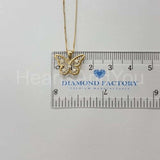 0.5ct Round Cut Moissanite Butterfly Pendant 14k Yellow Gold Plated NO CHAIN