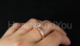 1ct Oval Cut Simulated Morganite Infinity Engagement Ring 14k Rose Gold Plated