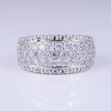 3ct Round Cut VVS1 Diamond Wedding Ring Band 14k White Gold Finish Half Eternity