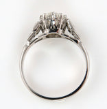 1.75Ct Pear Cut Diamond Solitaire Vintage Engagement Ring 14K White Gold Finish