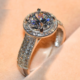 2.6ct Round Cut VVS1 Diamond Engagement Ring 14k WhiteGold Finish Halo Solitaire