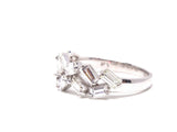 1.5ct Baguette Cut VVS1 Diamond Art Deco Engagement Ring 14k White Gold Finish