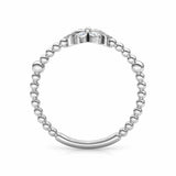 1Ct Round Cut Diamond Butterfly Braided Engagement Ring 14K White Gold Finish