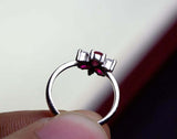 2.3ct Engagement Ring Oval Cut Pink Ruby Stylish Partywear 14k White Gold Finish