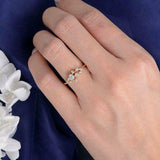 2.1ct Round Cut Diamond Engagement Ring 14k Rose Gold Finish Unique Stackable