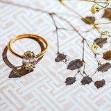 0.6ct Oval Cut Diamond Engagement Ring Solitaire Women 14k Yellow Gold Finish