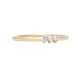 0.15ct Round Cut Moissanite Minimalist Engagement Ring 14K Yellow Gold Plated