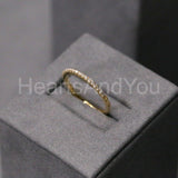 0.3ct Round Cut Moissanite Thin Dainty Half Eternity Band 14k White Gold Plated