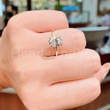 0.25ct Oval Simulated Diamond Solitaire Engagement Ring 14k White Gold Plated