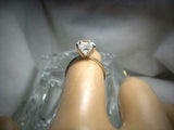 4 Prong Solitaire Engagement Ring 3ct Asscher Cut Diamond 14k White Gold Finish