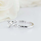 1.6ct Round Cut Diamond Milgrain Solitaire with Accent Ring 14k WhiteGold Finish