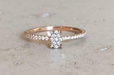 1.4ct Round Cut VVS1 Diamond Engagement Ring Accents Solitaire 14k RoseGold Over