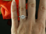 1.1ct Round Cut Diamond Twisted Solitaire Engagement Ring 14k White Gold Finish
