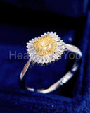 2.2ct Cushion Cut Simulated Sapphire Halo Engagement Ring 14k White Gold Plated