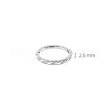 0.3ct Round Cut Moissanite Twisted Women Wedding Band 14k White Gold Plated