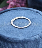 0.4ct Marquise Simulated Diamond Half Eternity Wedding Band 14k WhiteGold Plated