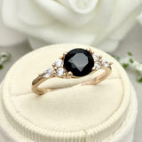 1.5ct Engagement Ring Round Cut Diamond Solitaire Petite 14k Yellow Gold Finish