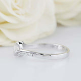 2ct Round Cut Diamond Engagement Ring Twist Swirl Solitaire 14k WhiteGold Finish