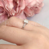 0.2ct Princess Simulated Diamond Solitaire Engagement Ring 14k White Gold Plated