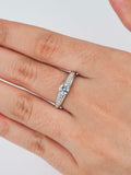 Accents Solitaire Engagement Ring 1.6ct Round Cut Diamond 14k White Gold Finish