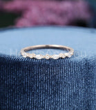 0.3ct Marquise Simulated Diamond Half Eternity Wed Band 14k Yellow Gold Plated
