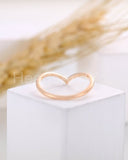 0.01ct Round Cut Moissanite Curved Women Wedding Band 14k Yellow Gold Plated