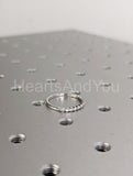0.5ct Round Cut Moissanite Single Prong Half Eternity Band 14k White Gold Plated