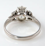 1.75Ct Pear Cut Diamond Solitaire Vintage Engagement Ring 14K White Gold Finish