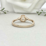 1.5ct Engagement Ring Oval Cut Peach Morganite Solitaire 14k Yellow Gold Finish