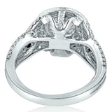 4.5ct Round Cut Diamond Dual Halo Split Band Cocktail Ring 14k White Gold Finish